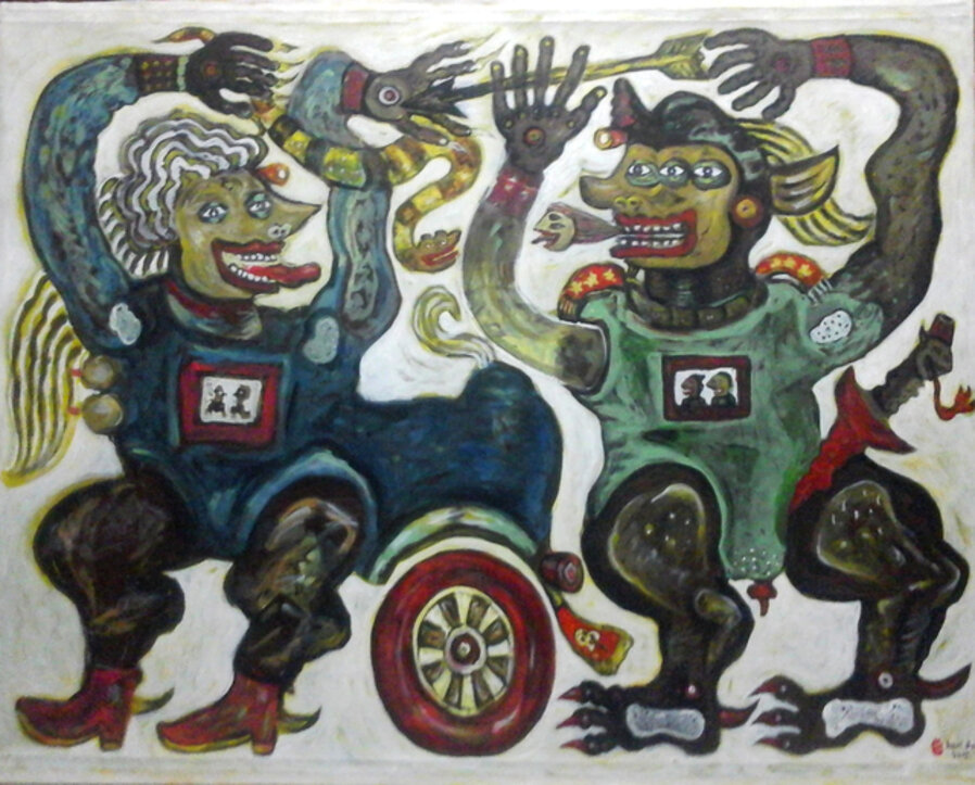 A Couple Play A Snake