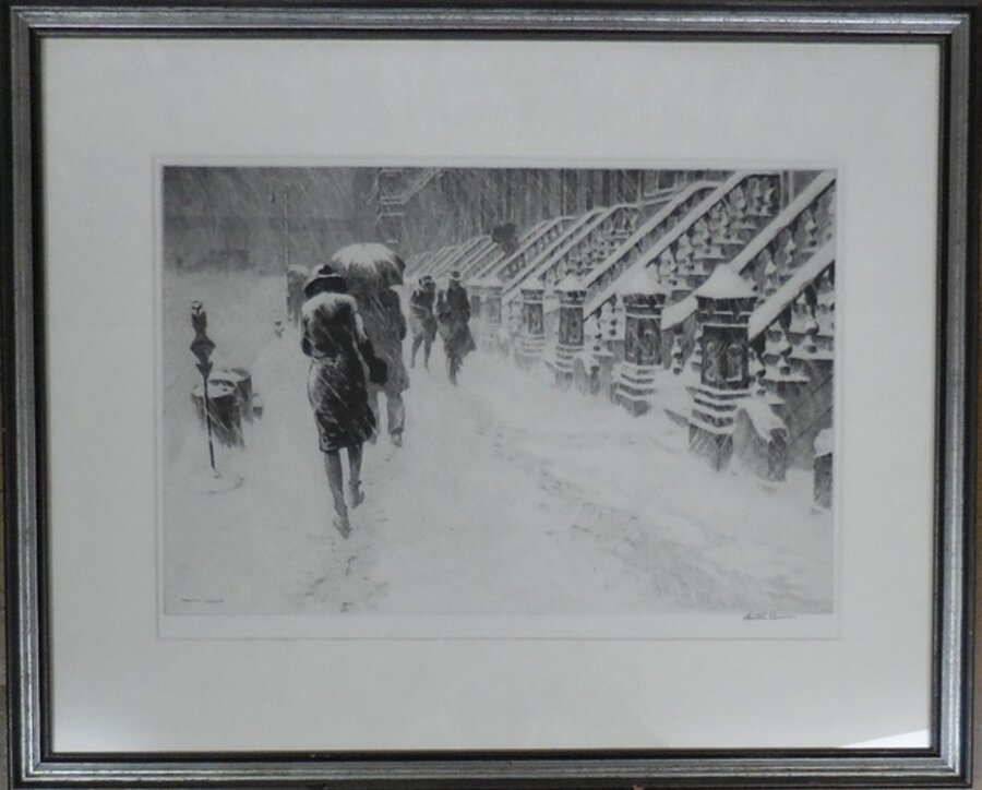 "Stoops in Snow"