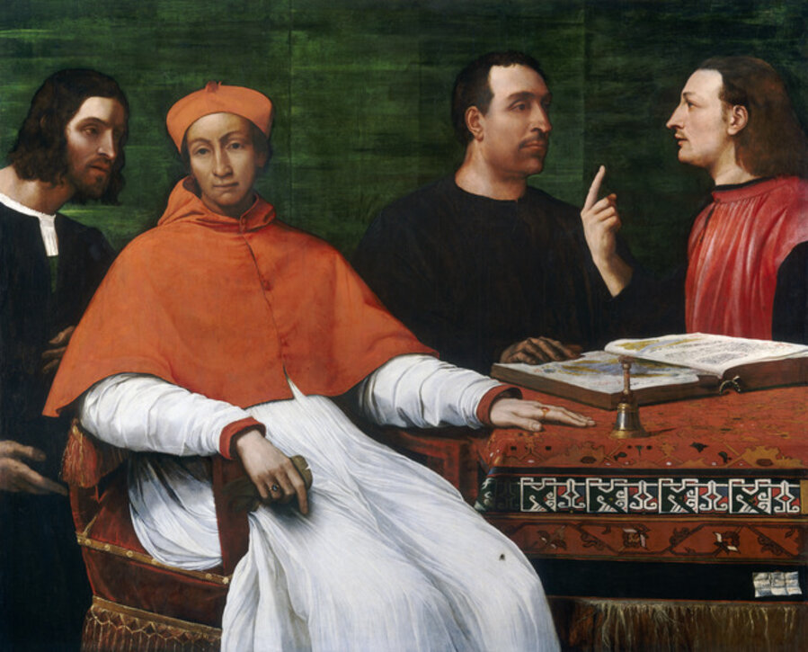Cardinal Bandinello Sauli, His Secretary, and Two Geographers