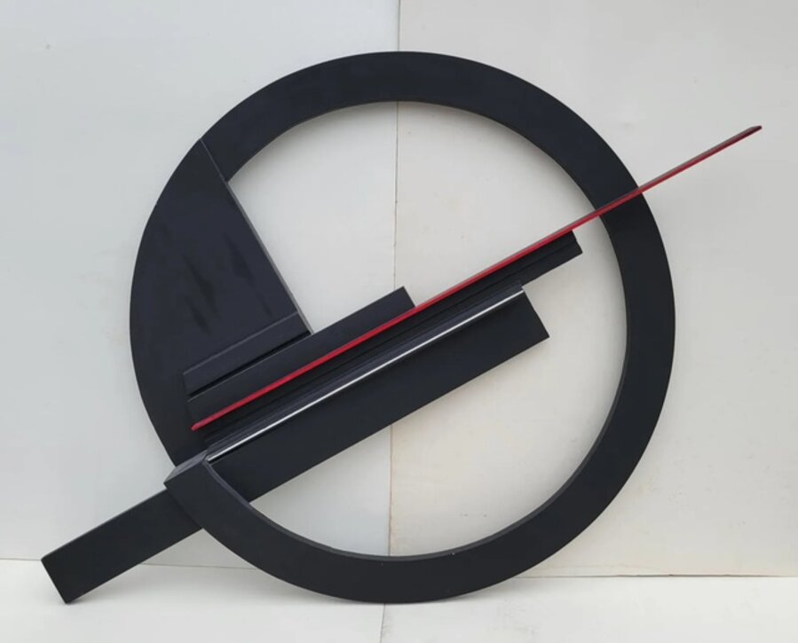 "Construction 1982" Abstract Wall Sculpture Contemporary Mid 20th Century Modern