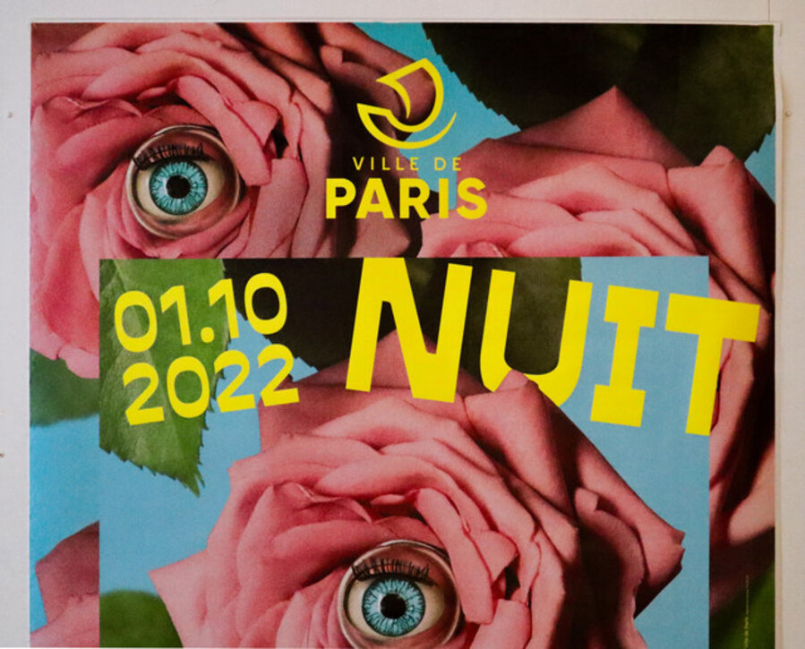 2022 French Advertisement, Ville de Paris - Nuit Blanche (Pink Roses & Dolls Eyes)