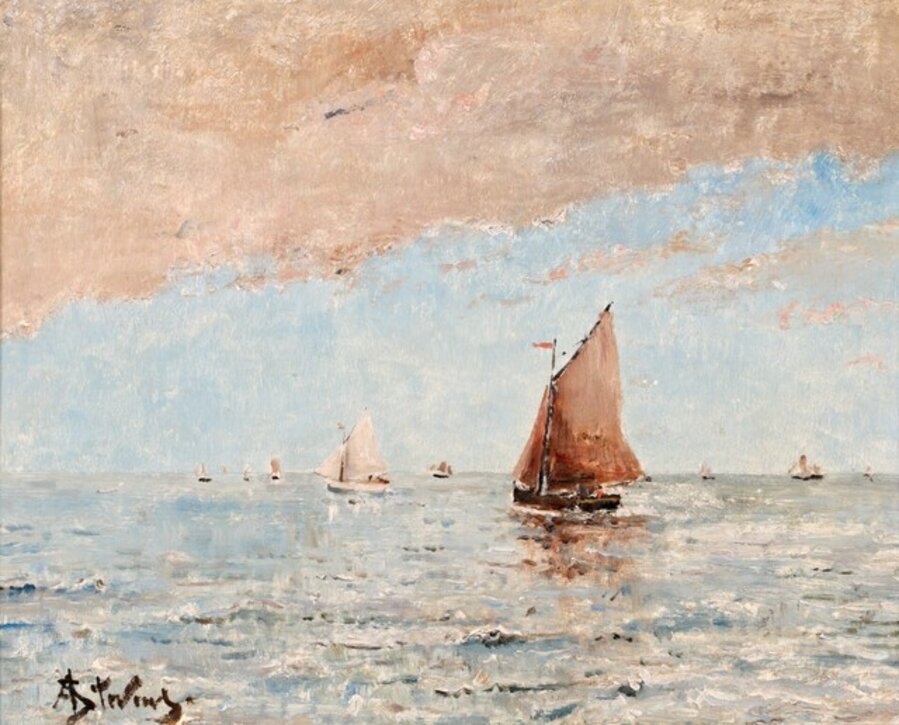 Bateaux sur la mer – le soir