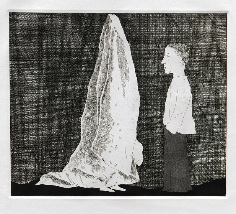 David Hockney, ‘The Sexton Disguised as a Ghost’, 1969, Print, Etching and aquatint, Goldmark Gallery