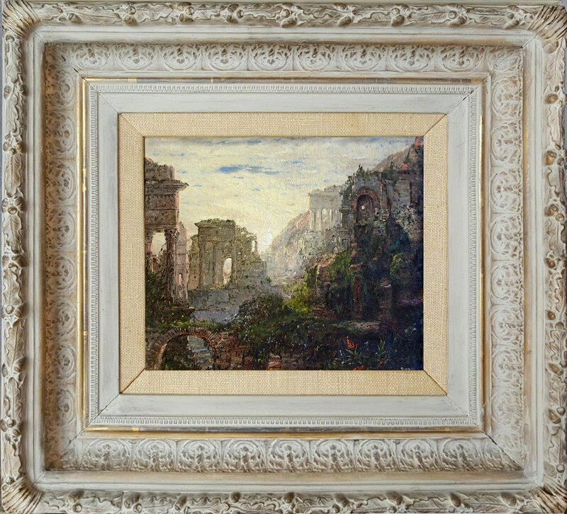 William Louis Sonntag, ‘Classical Ruins’, ca. 1880, Painting, Oil on canvas, Robert Funk Fine Art