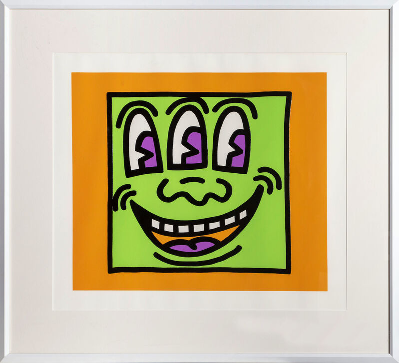 Keith Haring, ‘Icons - Three Eyes’, 1990, Print, Silkscreen with Embossing on Arches paper, RoGallery