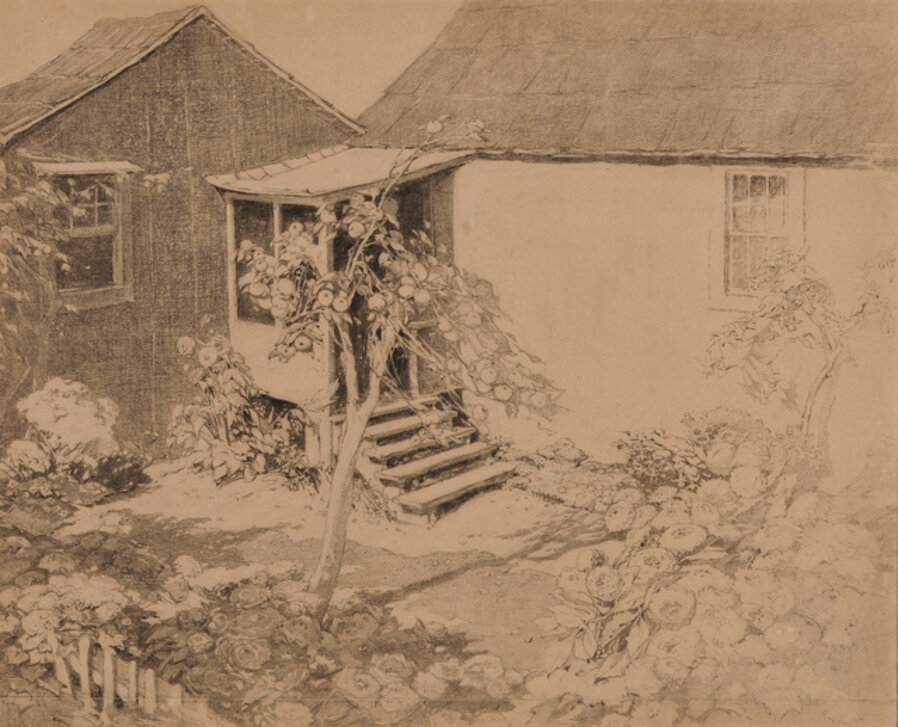 Kitchen Garden with Apple Tree