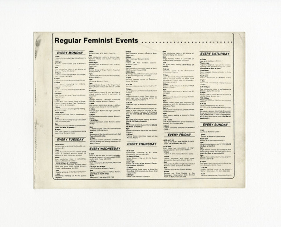 Regular Feminist Events