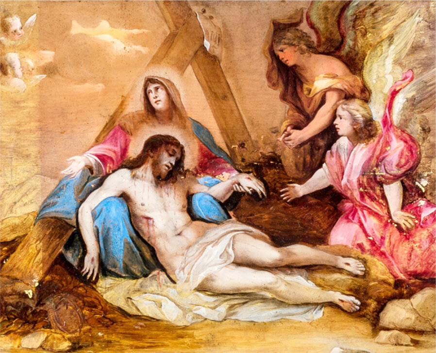 The Pietà assisted by Angels