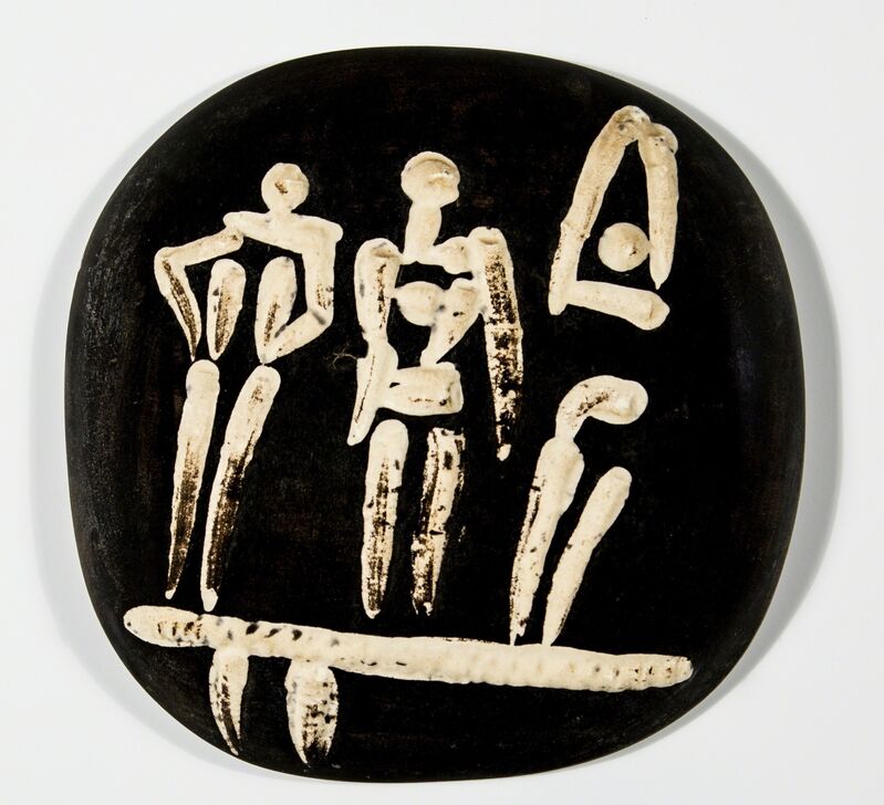 Pablo Picasso, ‘Trois personnages sur un tremplin’, 1956, Other, Earthenware ceramic wall plaque, Heritage Auctions