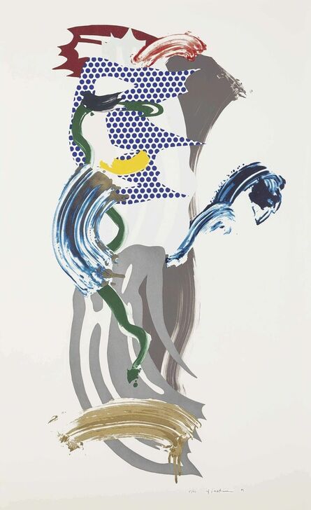 Roy Lichtenstein, ‘Blue Face, from Brushstroke Figures’, 1989