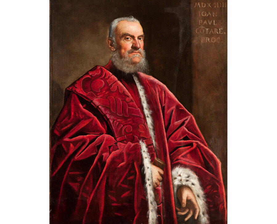 Portrait of Giovanni Paolo Contarini, Three-Quarter Length, in a Red Ermine-lined Robe