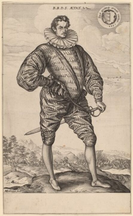 Hendrik Goltzius, ‘Polish Nobleman Standing (Balthasar Bathory de Somlyo at Age 22)’, 1583