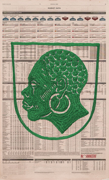 Godfried Donkor, ‘Financial Times dreams coat of arms II’, 2015