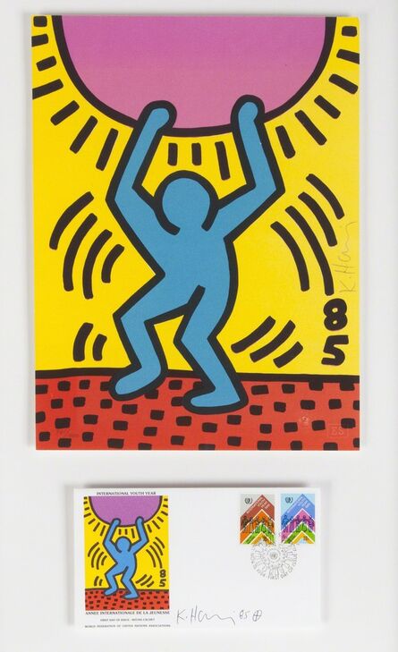 Keith Haring, ‘International Youth Year, First Day Of Issue, WFUNA’, 1984