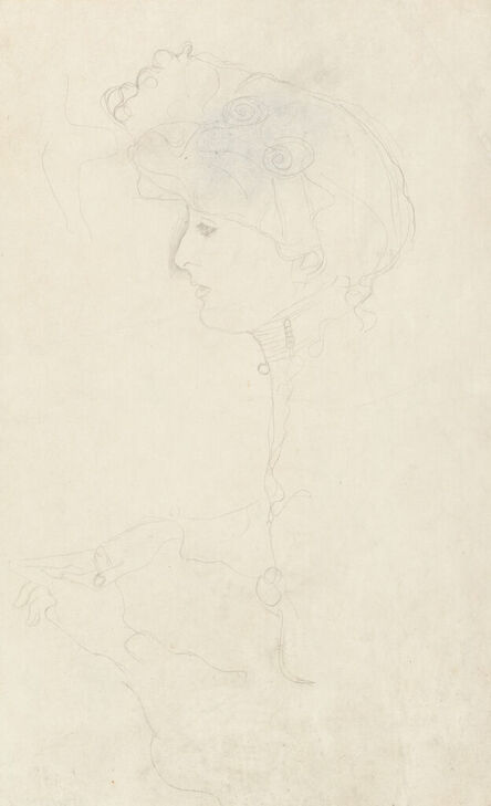 Gustav Klimt, ‘Portrait of a Woman in Profile, Facing Left’, 1904-05