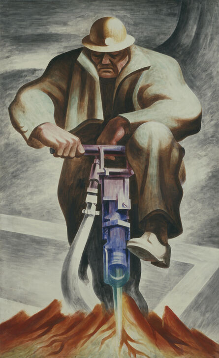 Harold Lehman, ‘The Driller (mural, Rikers Island, New York)’, 1937
