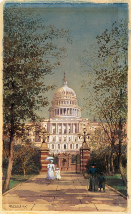 Walter Paris, ‘A Stroll by the Capitol’, 1897