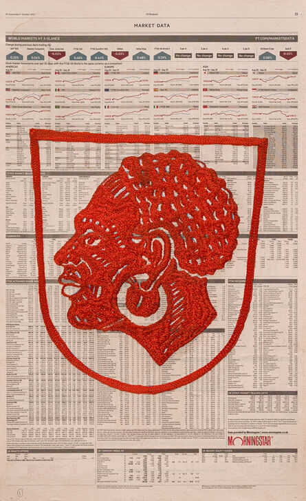 Godfried Donkor, ‘Financial Times dreams coat of arms I’, 2015