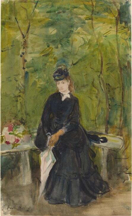Berthe Morisot, ‘The Artist's Sister Edma Seated in a Park’, 1864
