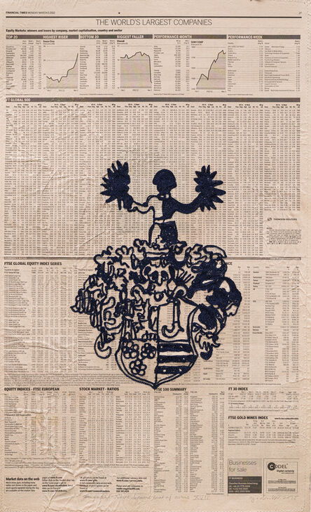 Godfried Donkor, ‘Financial Times dreams coat of arms XVII’, 2015