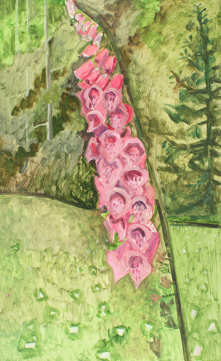 Lois Dodd, ‘Pink Digitalis’, 2014