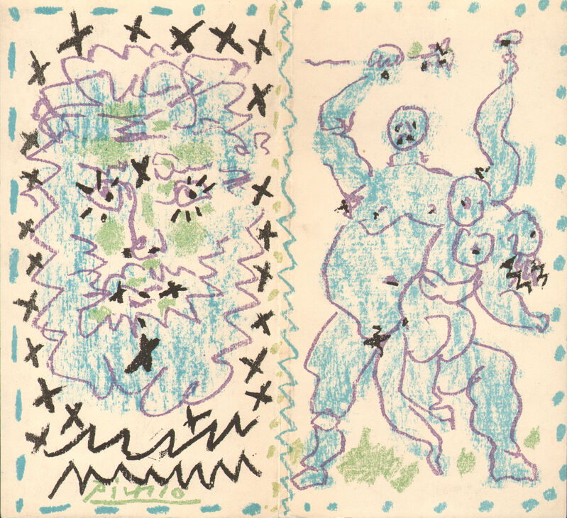Pablo Picasso, ‘Couverture pour un Catalogue’, 1956, Print, Original lithograph in colors, Galerie Fetzer