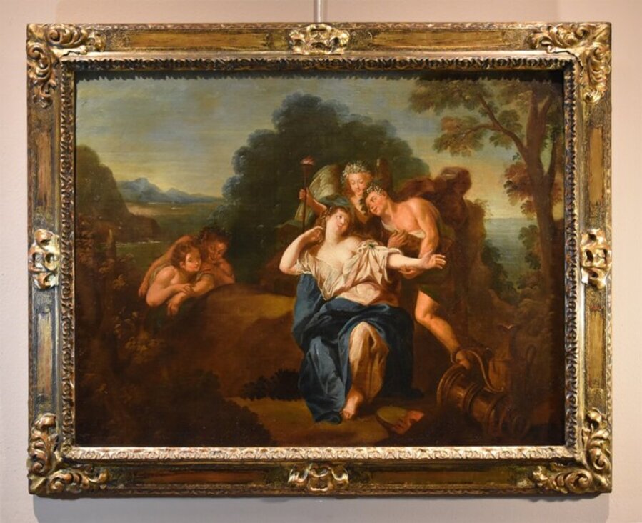 Dionysus Ariadne Coypel Paint 17/18th Century Oil on canvas Old master French school Mythological