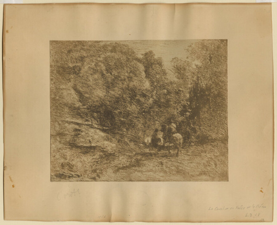 Le Cavalier en Forêt et le Piéton