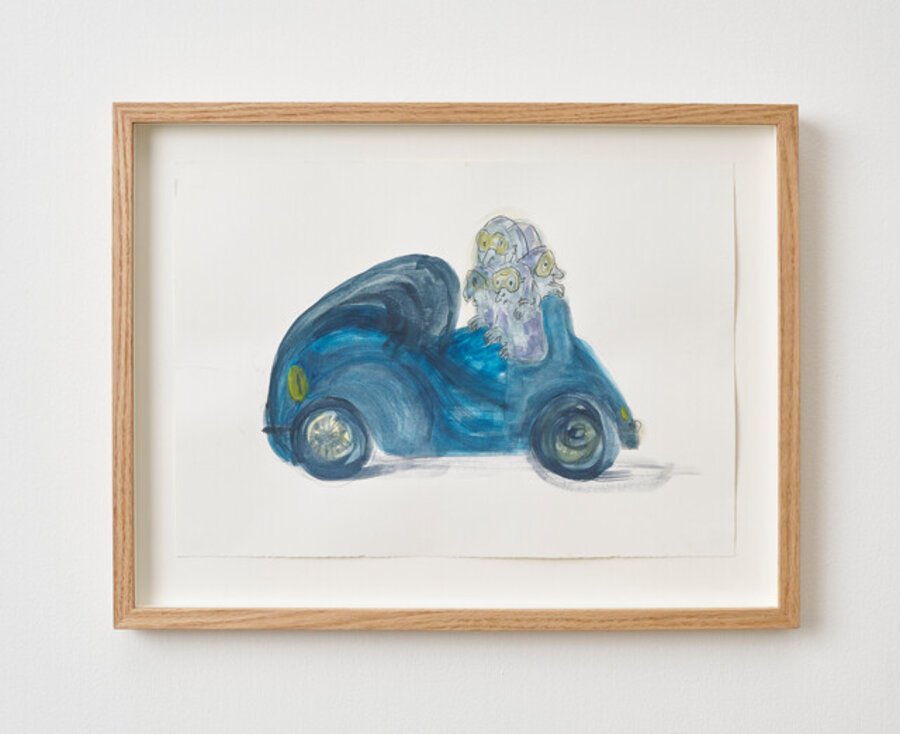 Slow Blue Car
