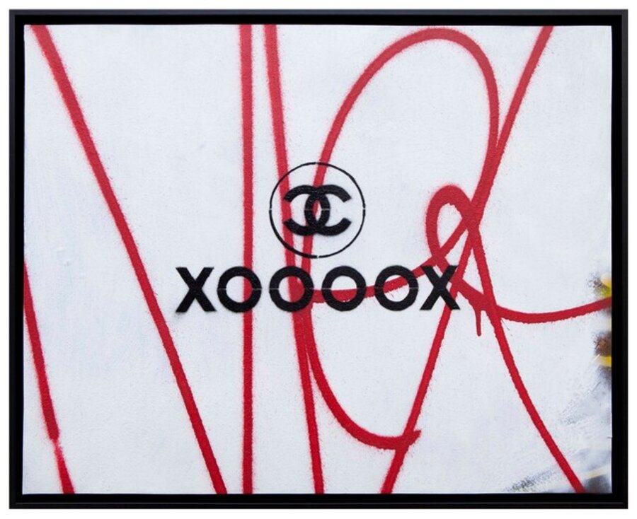 Chanel (Mer) - Unique Mixed Media and Stencil on Corten Steel - 거리 미술
