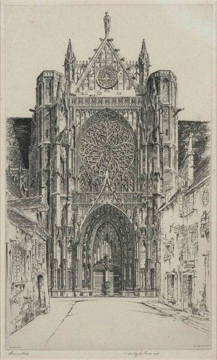 John Taylor Arms, ‘Gothic Glory, Sens Cathedral (Fletcher 218)’, 1929