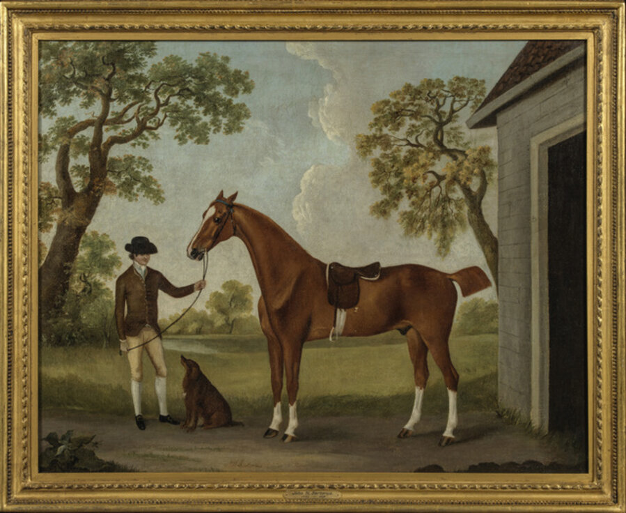 A hunter and groom