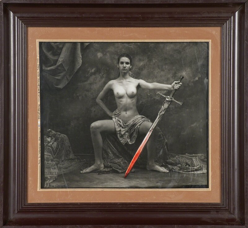 Jan Saudek, ‘Girl Petra with Sword’, 1996, Photography, Rago/Wright/LAMA/Toomey & Co.