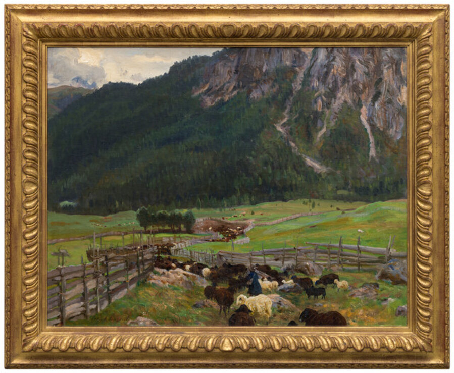 A Mountain Sheepfold in the Tyrol