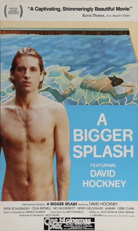 David Hockney, ‘A Bigger Splash, Original Vintage Theatrical Unfolded Movie Window Card Poster, FREE WORLDWIDE SHIPPING’, 1974