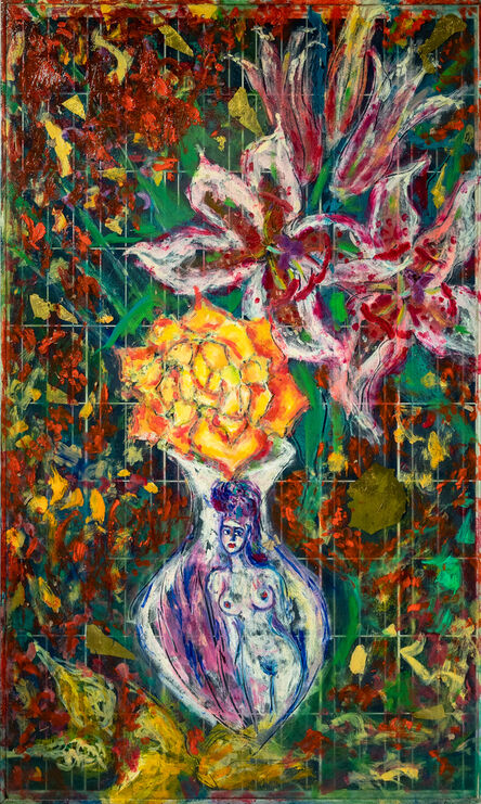 Norma de Saint Picman, ‘ Bouquet pour Aron, Yellow rose, THE GARDEN OF EDEN, NORAVISIONSOLAR’, 2021