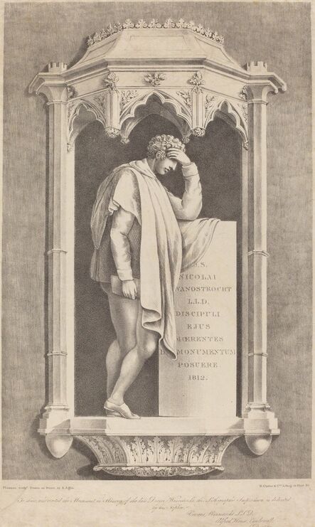 Augustine Aglio after John Flaxman, ‘Monument to Nicolai Wanostrocht’, 1822
