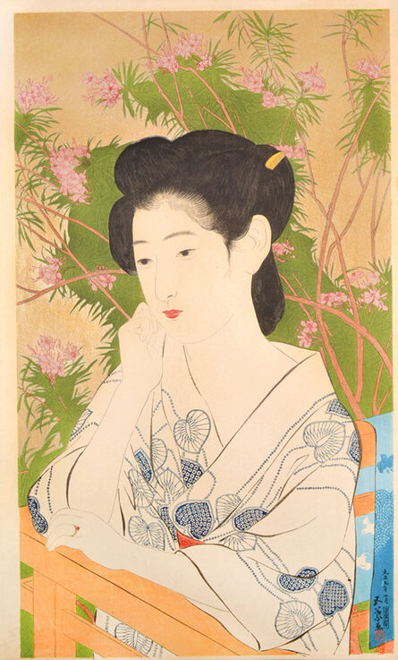 Hashiguchi Goyo, ‘At a Hot Spring Inn’, 1920