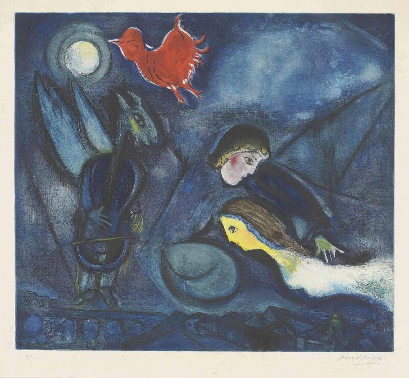Marc Chagall, ‘Aleko’, circa 1955, Print, Etching and aquatint in colours on Rives wove paper, Christie's