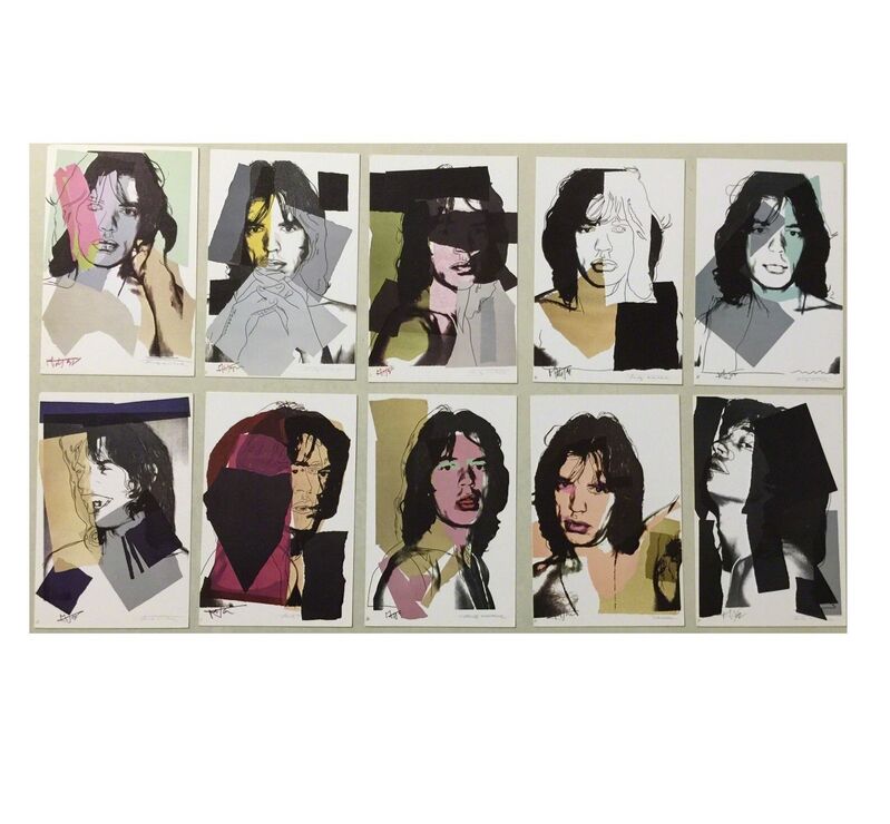 Andy Warhol, ‘"JAGGER", 10 -Promo Mini-Cards, 1975, Leo Castelli Graphics, MUSEUM QUALITY’, 1975, Ephemera or Merchandise, Lithograph, VINCE fine arts/ephemera