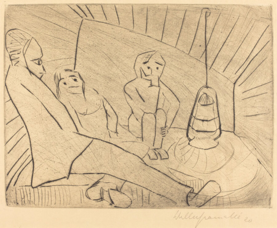 Three People in an Atelier