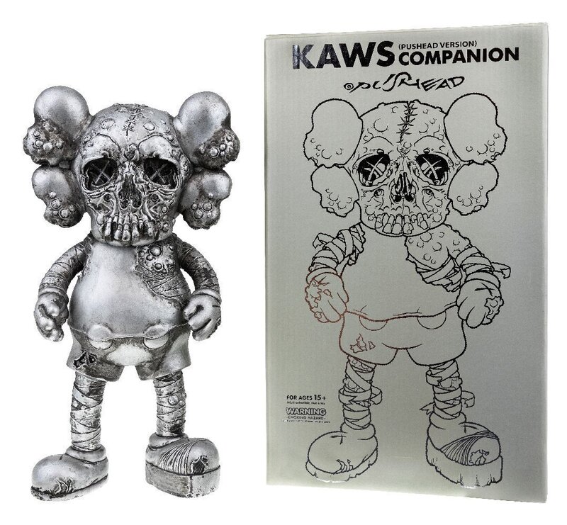 KAWS, ‘Companion (Pushead Version) (silver)’, 2005, Ephemera or Merchandise, Painted vinyl multiple, Roseberys