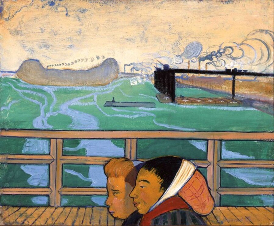 Two Women on the Asnières Footbridge