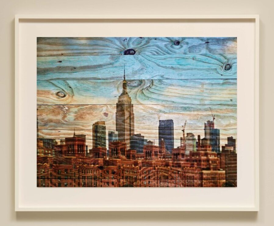 Tent-Camera Image on Ground: View of The Empire State Building Looking West from 512 W. 22nd St Roof