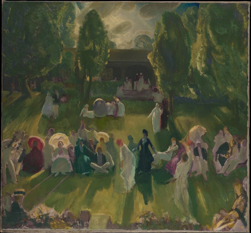 George Bellows, ‘Tennis at Newport’, 1919, Painting, Oil on canvas, The Metropolitan Museum of Art