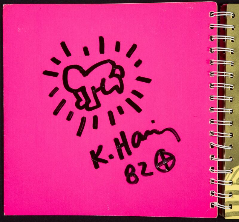 Keith Haring, ‘Radiant Baby Drawing’, 1982, Drawing, Collage or other Work on Paper, Spiral bound softcover book, Heritage Auctions