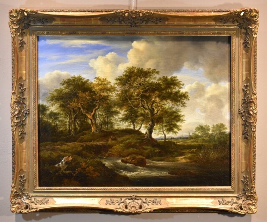Wooded Landscape Koekkoek Paint 19th Century Oil on canvas Flemish school