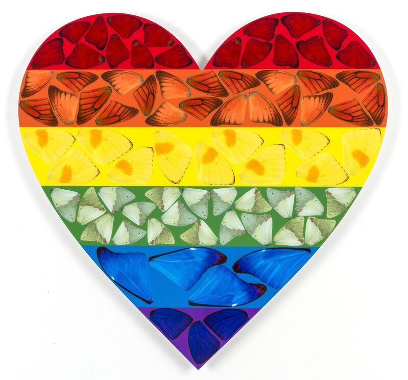 Damien Hirst, ‘H7-4 Butterfly Heart’, 2020, Print, Laminated giclée print on aluminum composite panel, Forum Auctions