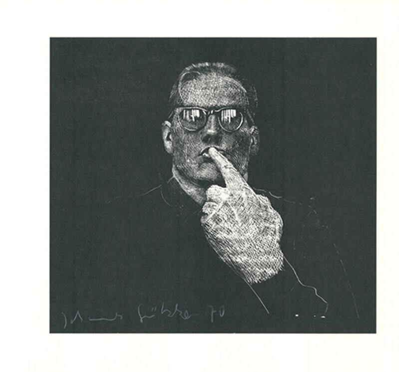 Johannes Grützke, ‘Selbstportrait’, 1970, Print, Linoleum cut, Sylvan Cole Gallery