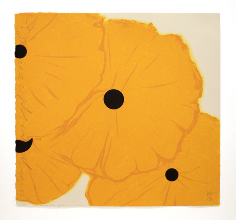Donald Sultan, ‘Yellow Poppies Sept. 12, 2013’, 2013, Print, 8 color screenprint with flocking, ARC Fine Art LLC